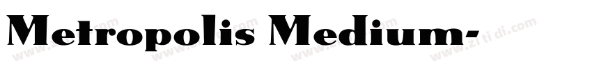 Metropolis Medium字体转换